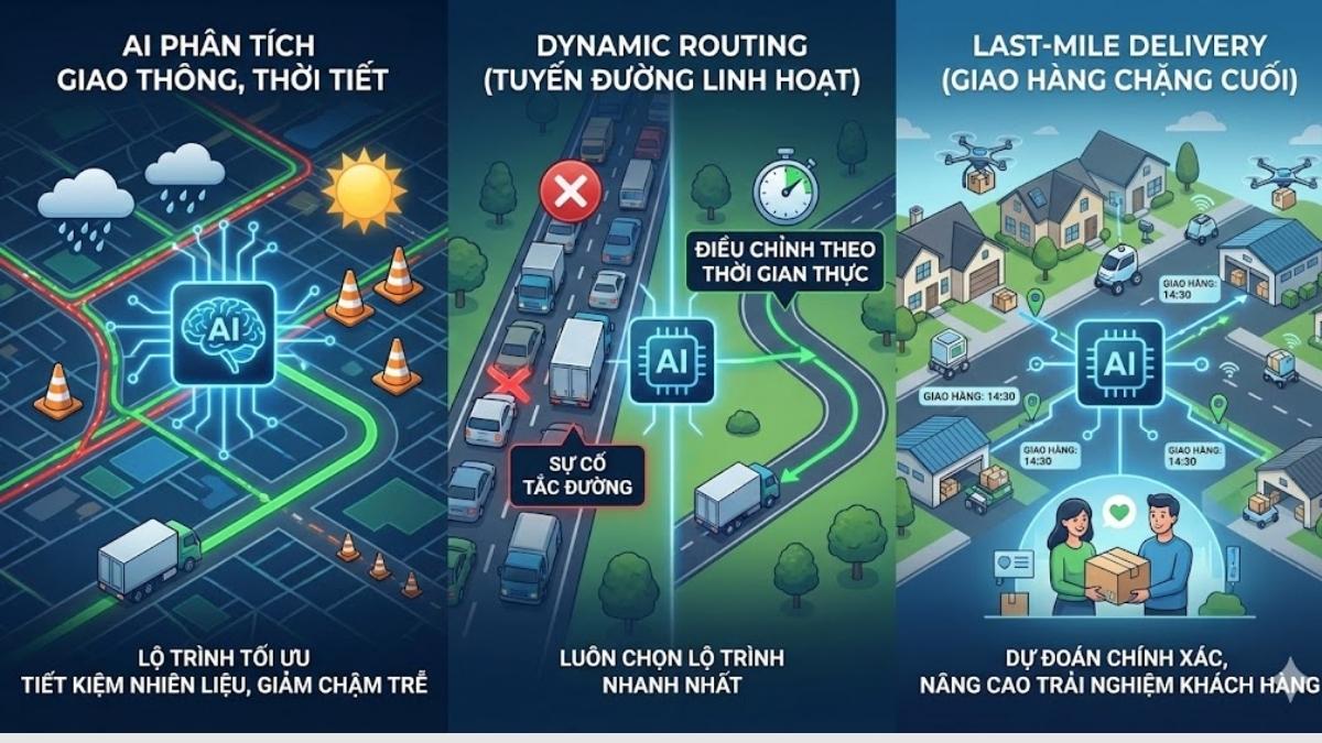 Ứng Dụng AI Trong Logistics- Tối ưu hóa lộ trình và quá trình giao hàng