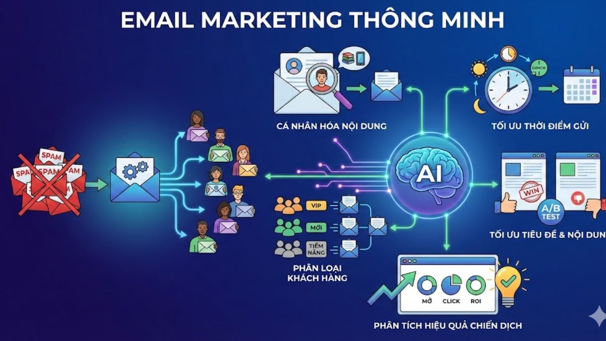 Ứng Dụng AI Trong Marketing- AI Email Marketing Thông Minh