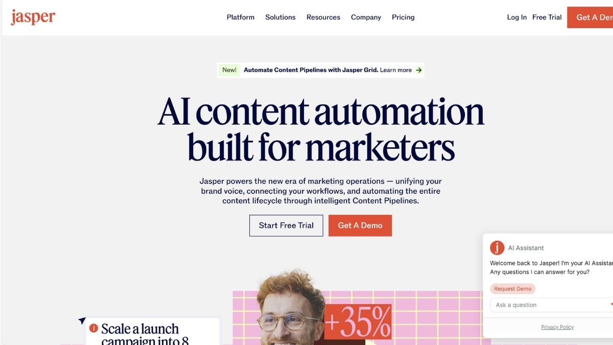 Top Công Cụ AI Marketing Hàng Đầu- Jasper