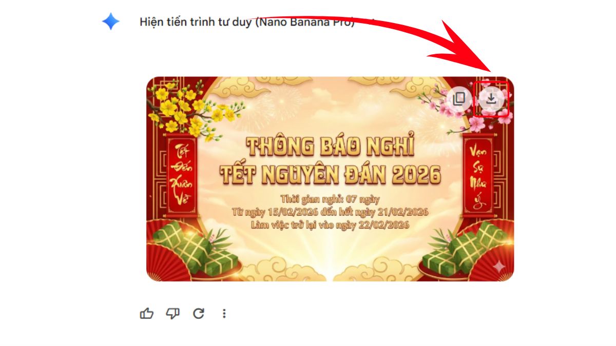 Hướng Dẫn Cách Sử Dụng AI Tạo Hình Ảnh Lịch Nghỉ Tết Bằng Gemini bước 5