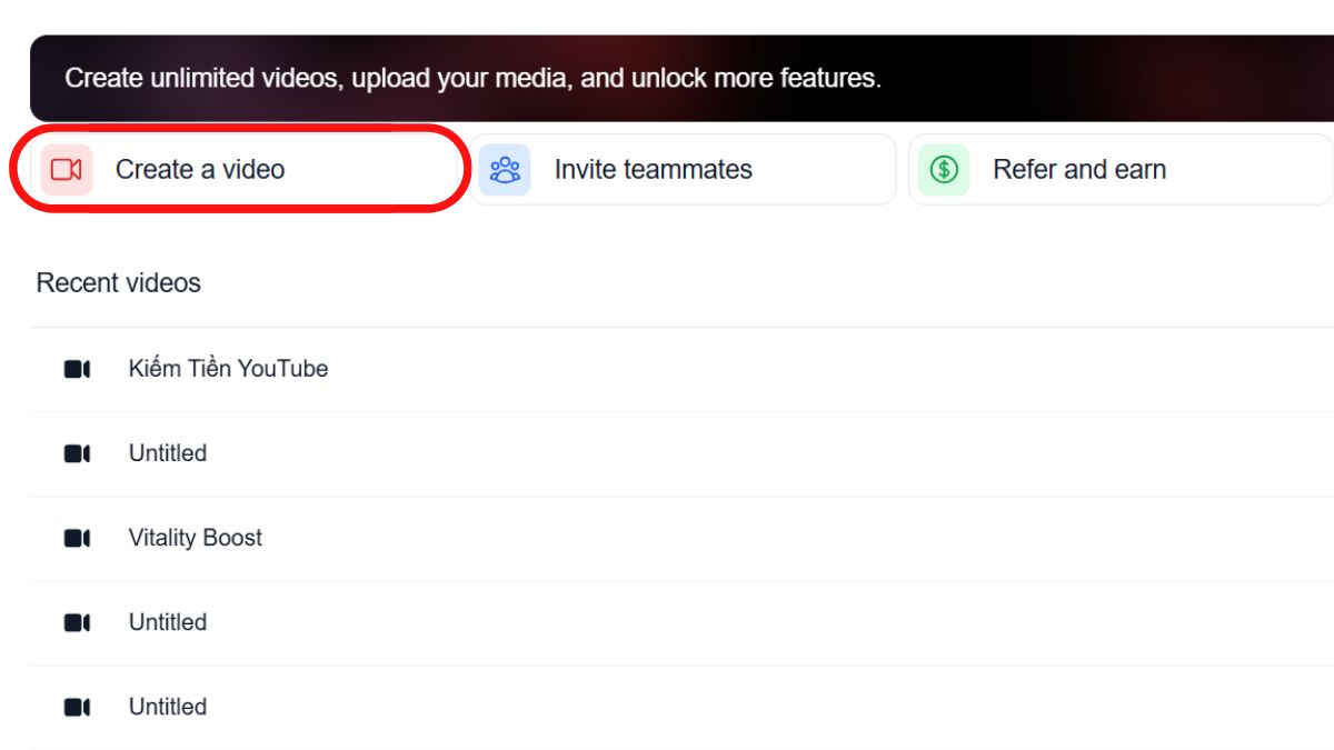 Công Cụ AI Tạo Video Tự Động- Cách sử dụng VideoGen bước 2