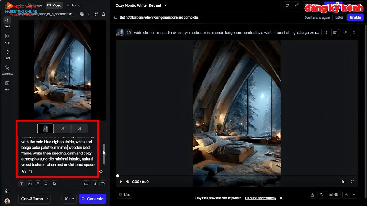 Công Cụ AI Tạo Video Từ Prompt- Cách sử dụng Runway bước 2