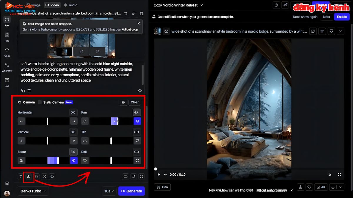 Công Cụ AI Tạo Video Từ Prompt- Cách sử dụng Runway bước 3