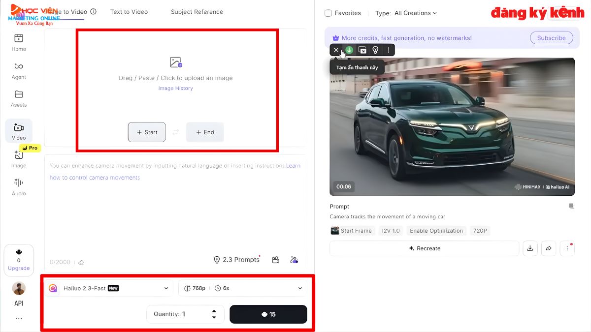 Công Cụ AI Tạo Video Từ Prompt- Cách sử dụng Hailuo bước 1