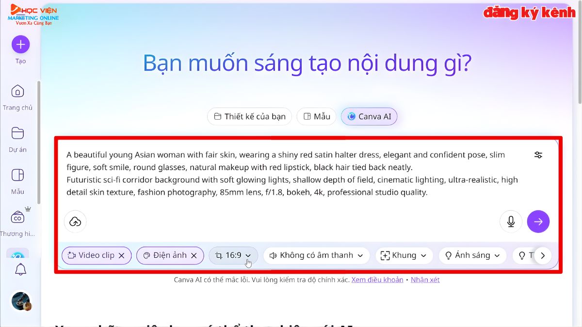 Công Cụ AI Tạo Video Từ Prompt- Cách sử dụng Canva