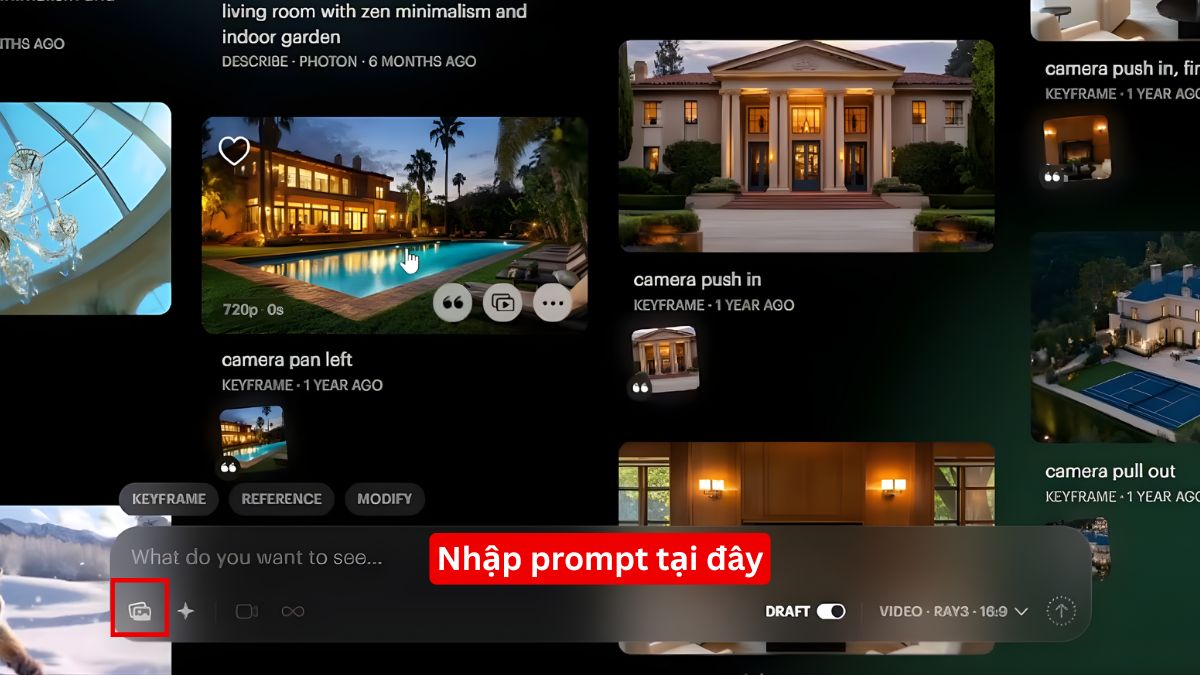 Công Cụ AI Tạo Video Từ Prompt- Cách sử dụng Luma AI bước 2