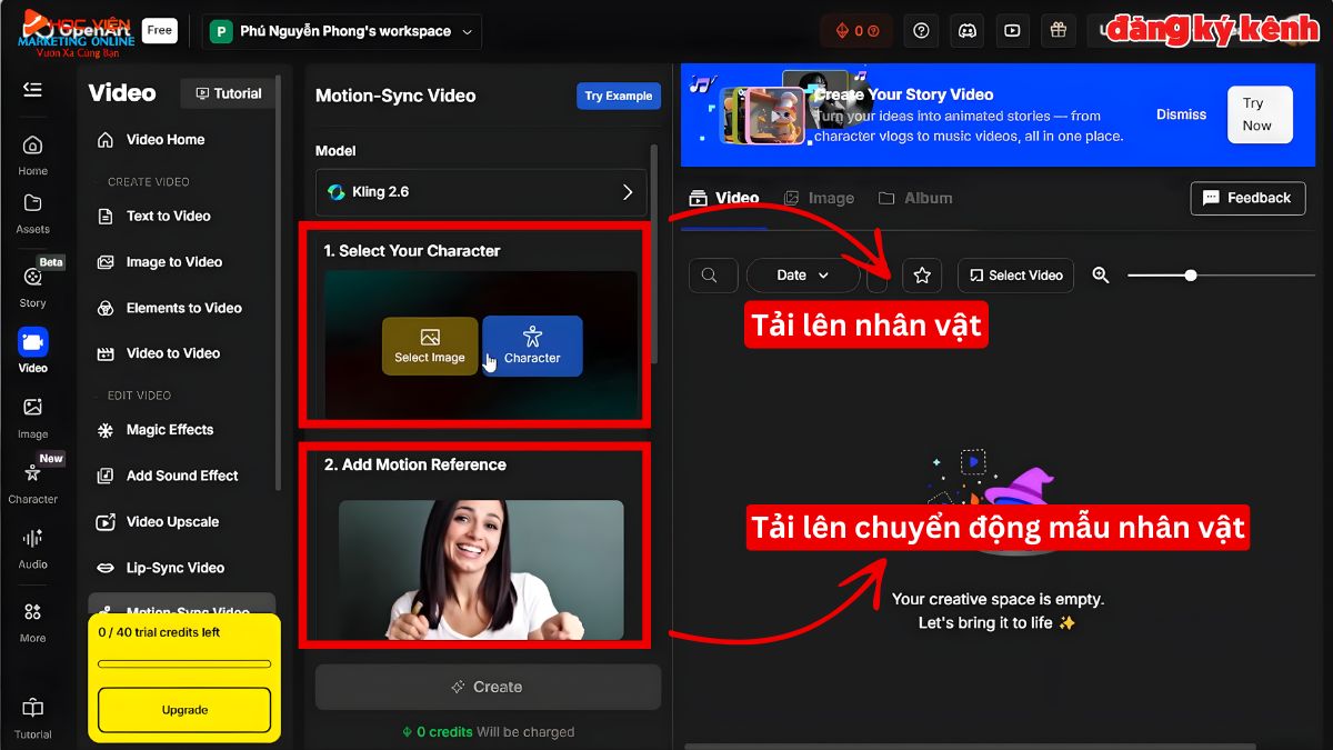 Trang Web AI Tạo Video Sử Dụng Được Nhiều Model- Cách sử dụng OpenArt bước 3.1