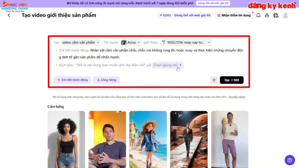 Phần Mềm AI Tạo Video Bán Hàng- Cách sử dụng Pippit bước 5