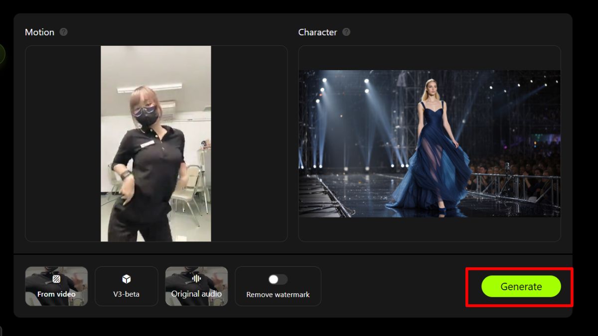 Ứng Dụng AI Tạo Video Hiệu Ứng Viral- Cách sử dụng Viggle AI bước 4