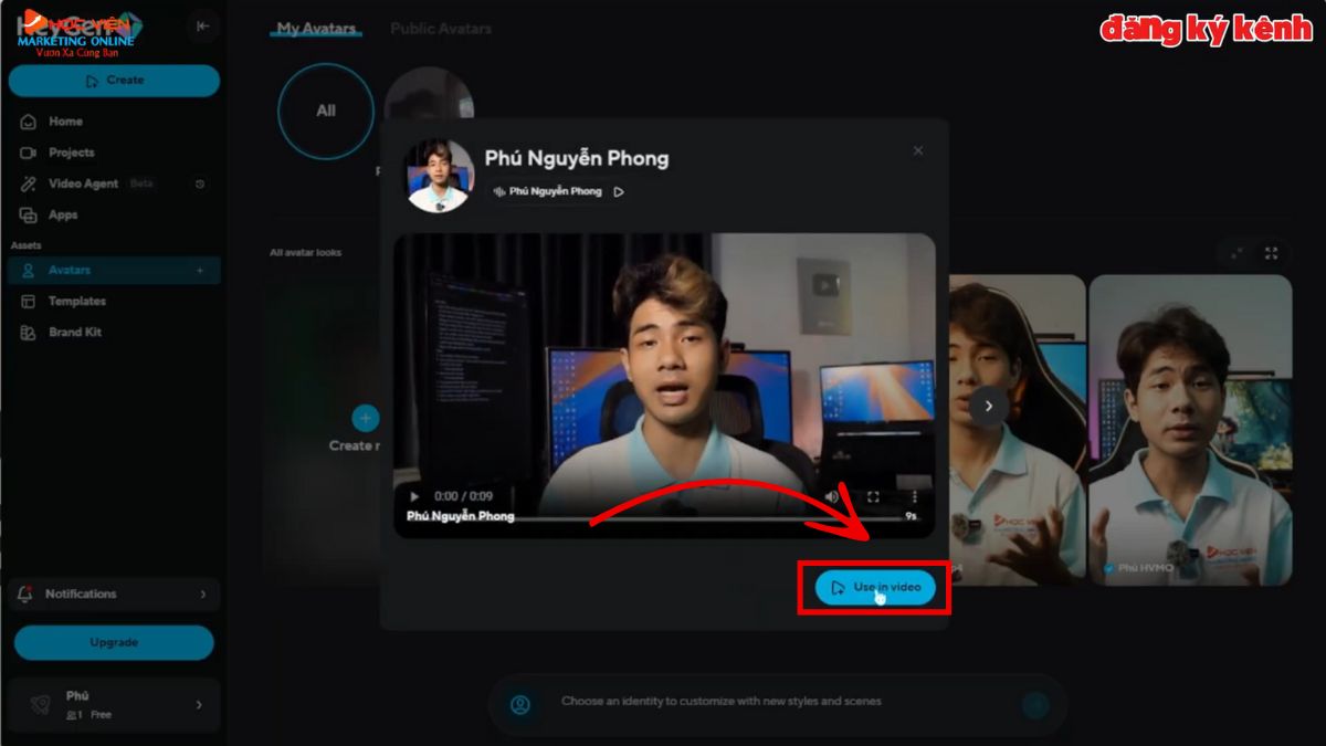 App AI Tạo Video Avatar- Cách sử dụng HeyGen bước 3