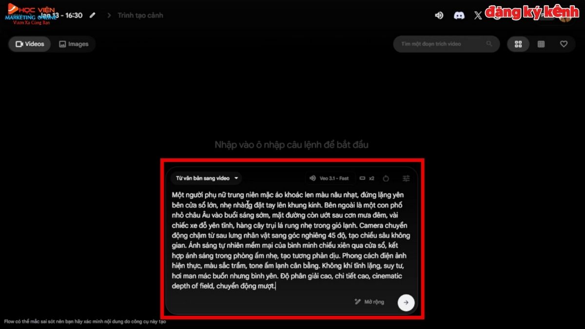 Công Cụ AI Tạo Video Từ Prompt- Cách sử dụng Google Veo 3 bước 4