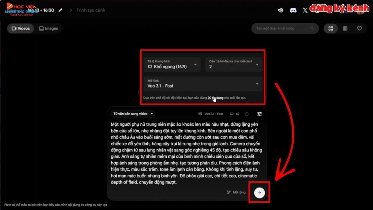 Công Cụ AI Tạo Video Từ Prompt- Cách sử dụng Google Veo 3 bước 5