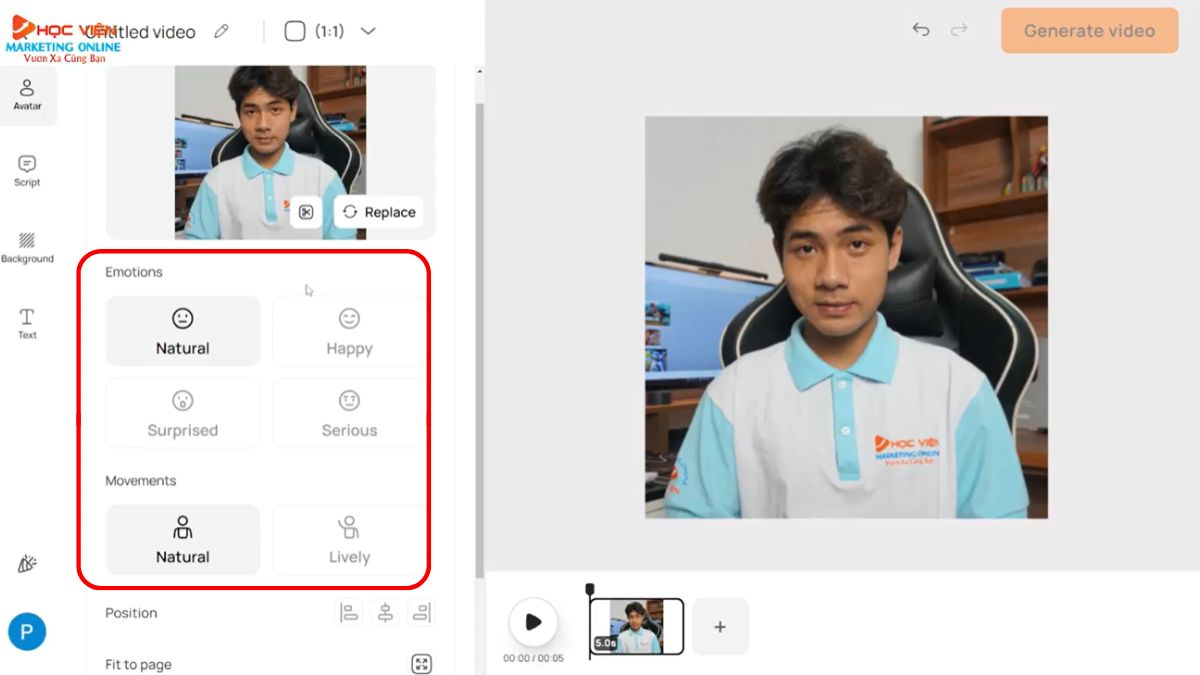 App AI Tạo Video Avatar- Cách sử dụng D-ID bước 3