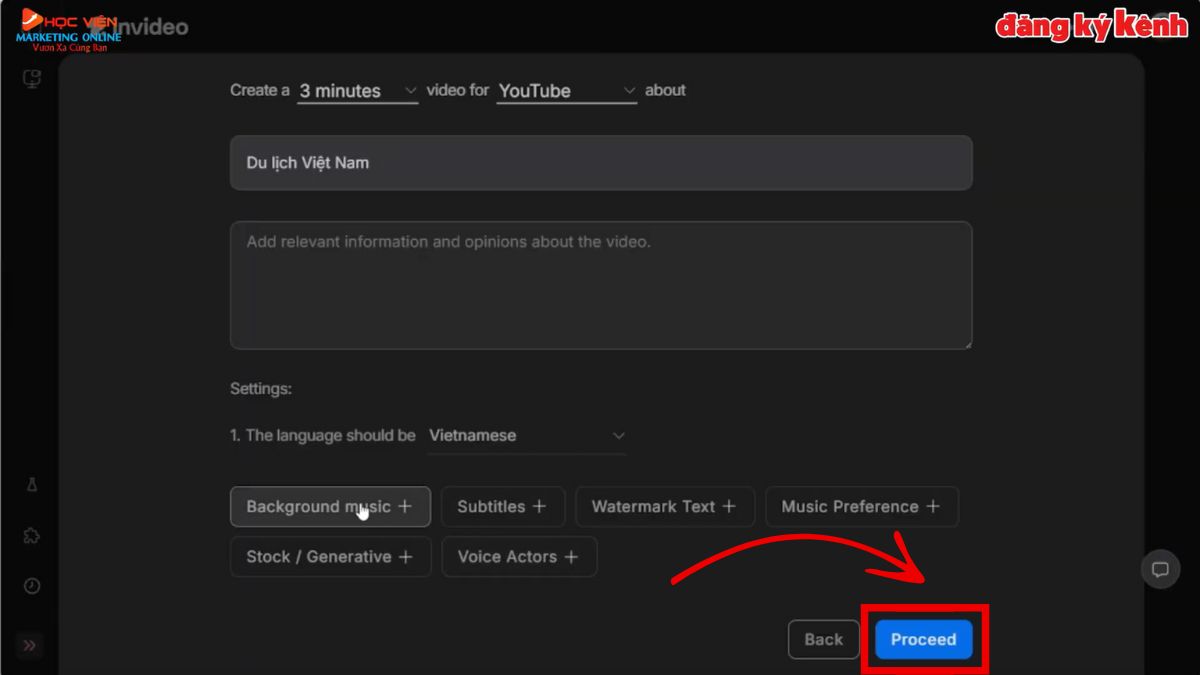 Công Cụ AI Tạo Video Tự Động- Cách sử dụng Invideo AI bước 4