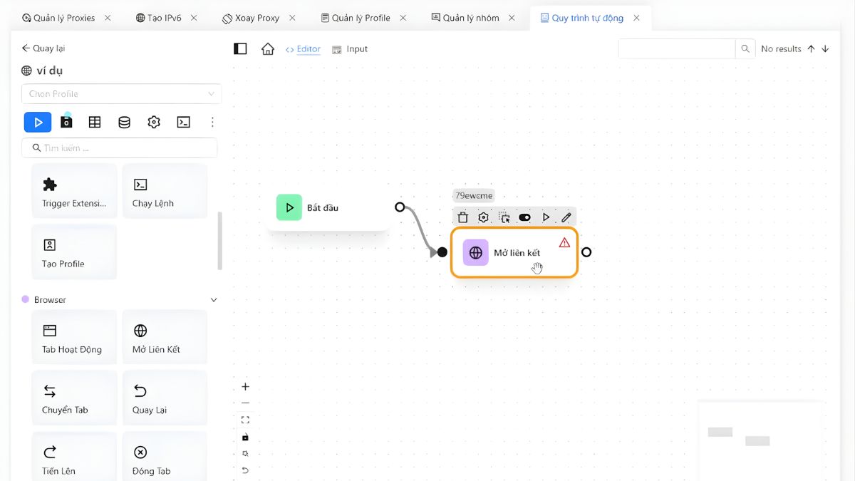 Hướng Dẫn Cách Sử Dụng Omnilogin Thiết Lập Quy Trình Tự Động Hóa- Tự xây kịch bản mới bước 3