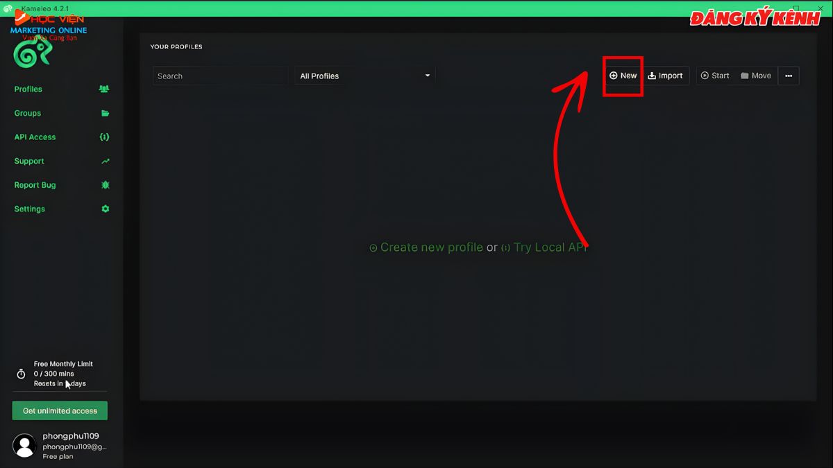 Hướng Dẫn Cách Sử Dụng Kameleo bước 2.1