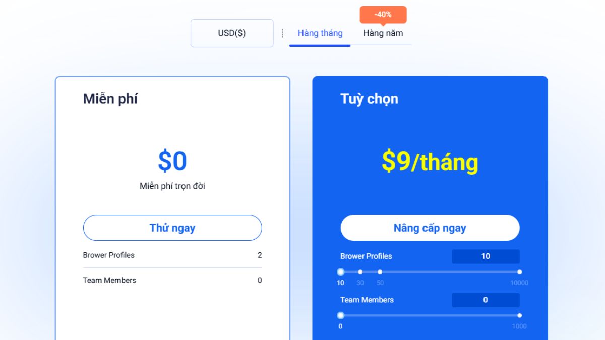 Giá Của Trình Duyệt Omnilogin