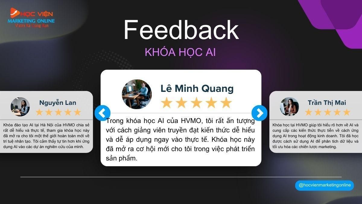 Học Viên Cảm Nhận Gì Sau Khóa Đào Tạo AI Trí Tuệ Nhân Tạo Tại HVMO?