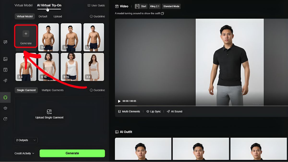 Hướng Dẫn Cách Làm Video AI Thời Trang bước 2.3