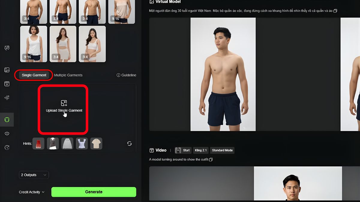 Hướng Dẫn Cách Làm Video AI Thời Trang bước 2.5
