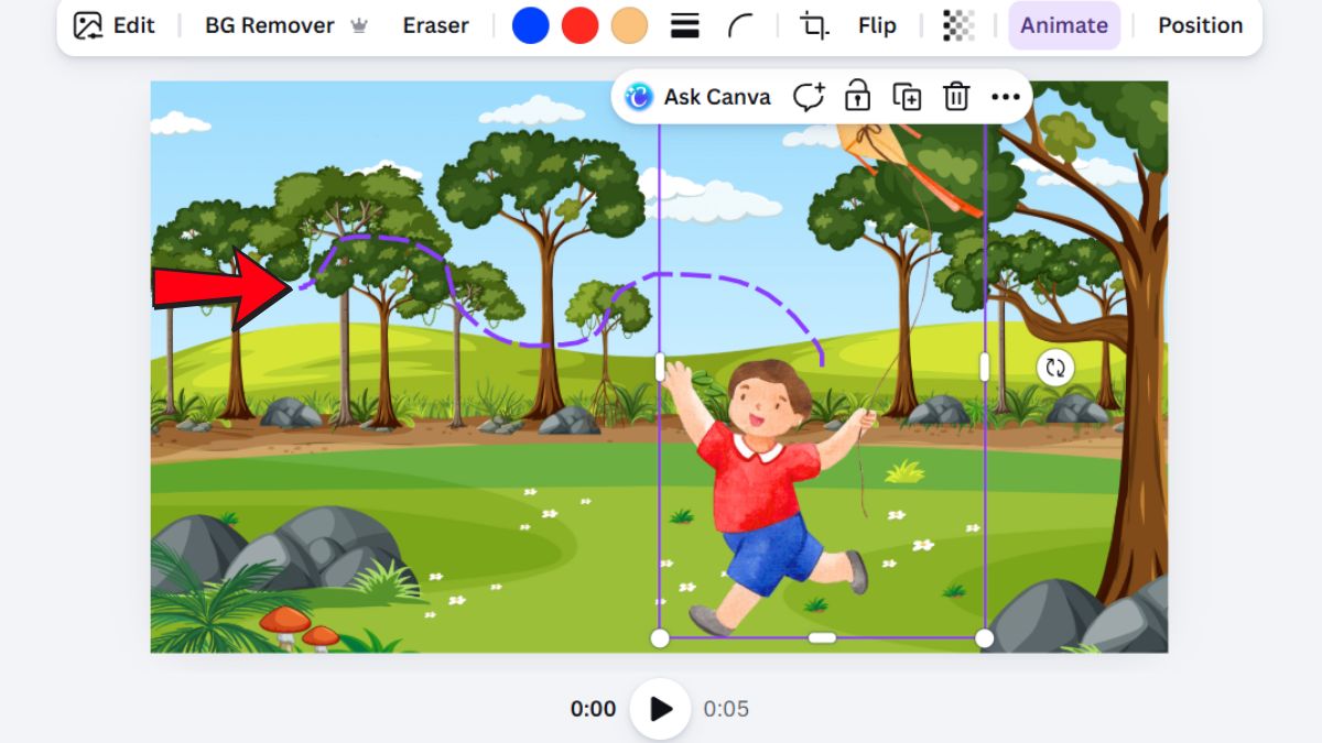 Hướng Dẫn Làm Video Nhân Vật Di Chuyển Trên Canva AI bước 4