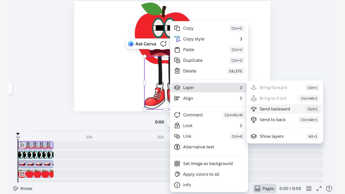 Cách Tạo Chuyển Động Cho Nhân Vật Nói Chuyện Trên Canva bước 4.2