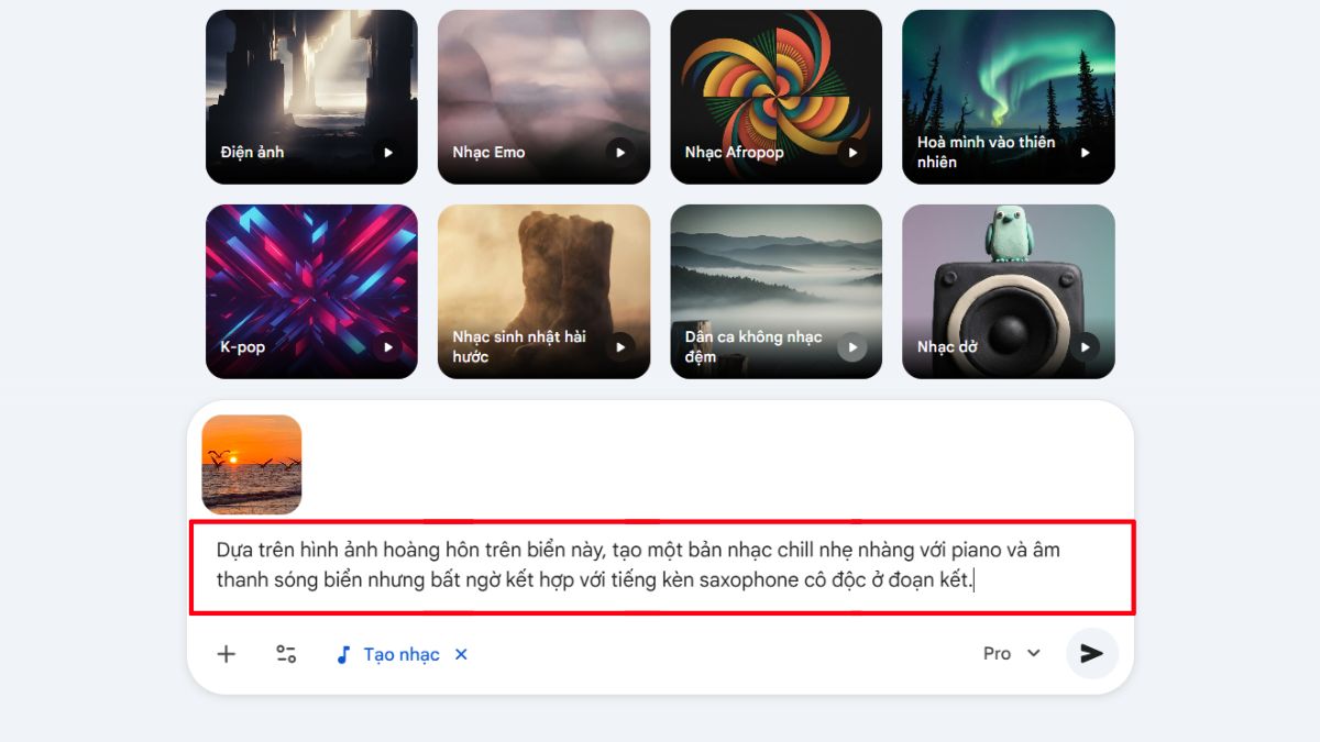 Cách Tạo Nhạc Trên Gemini Bằng Lyria 3 bước 2.3