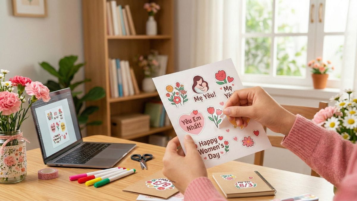 Hướng Dẫn Cách Làm Sticker 8/3 Ý Nghĩa Và Đơn Giản