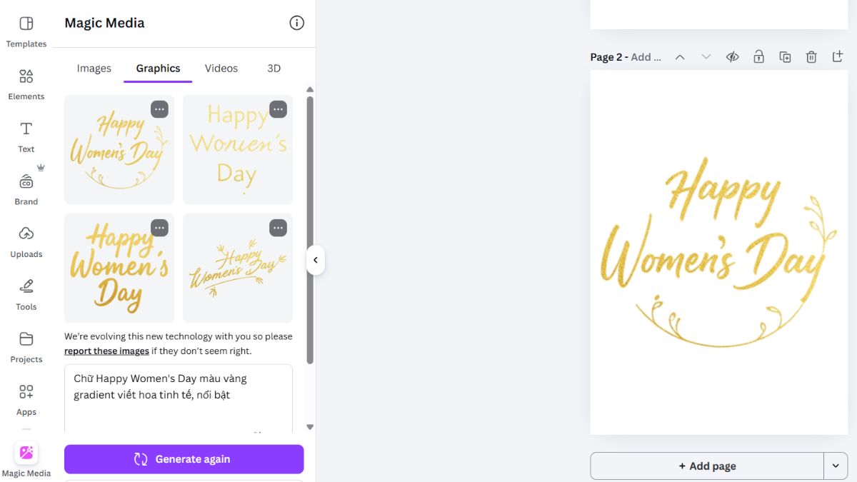 Hướng Dẫn Cách Làm Sticker 8/3 Bằng Canva bước 4