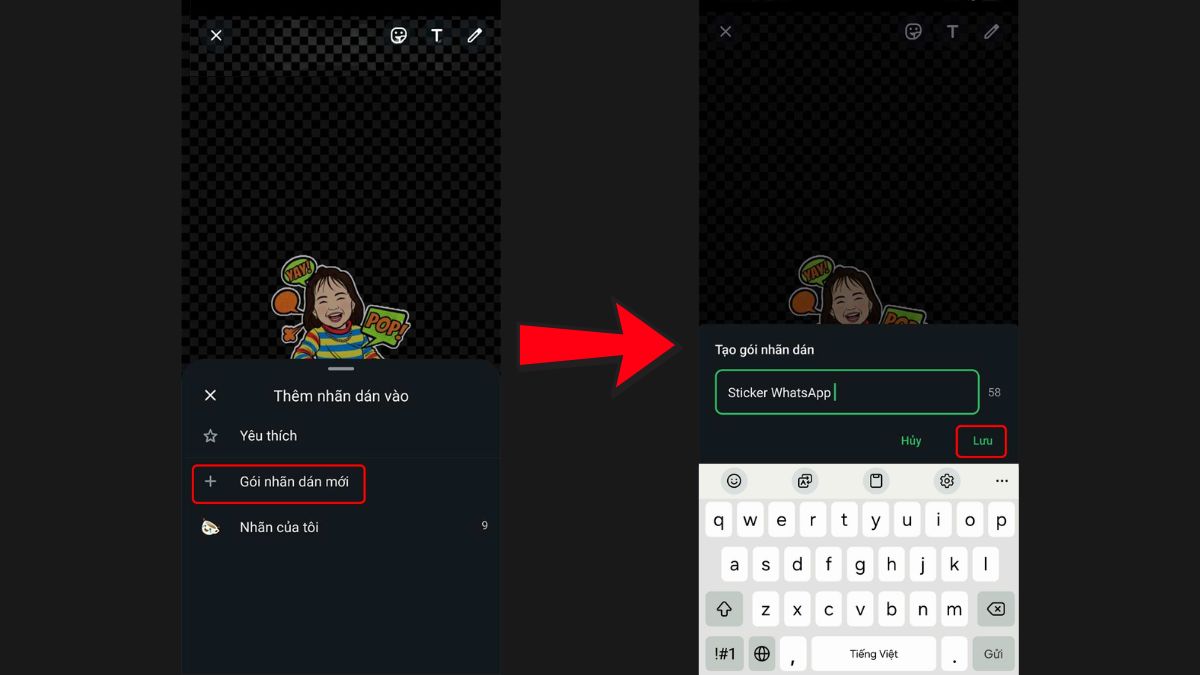 Cách Tạo Sticker Digital Để Gửi Chat- Sticker WhatsApp bước 6