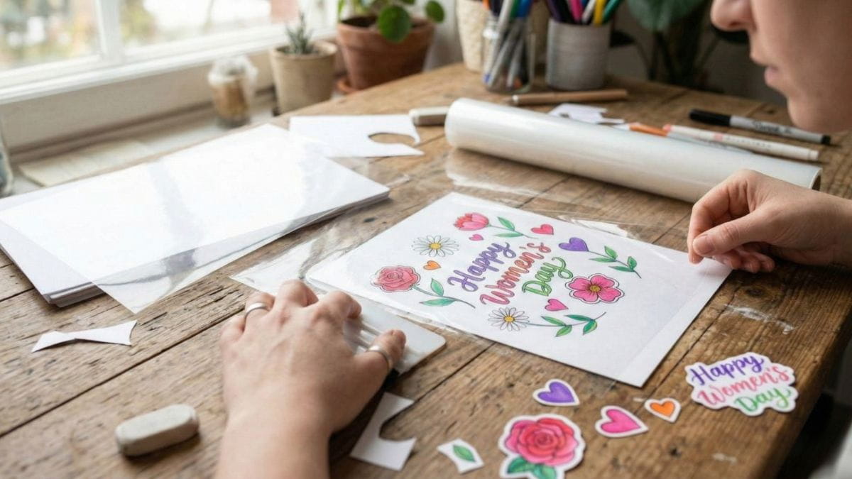 Cách Làm Sticker 8/3 Thủ Công Handmade bước 2