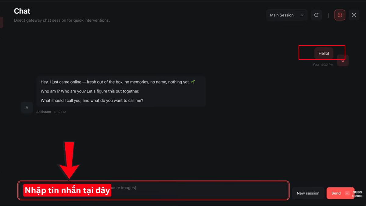 Hướng Dẫn Cách Sử Dụng OpenClaw- Khởi động