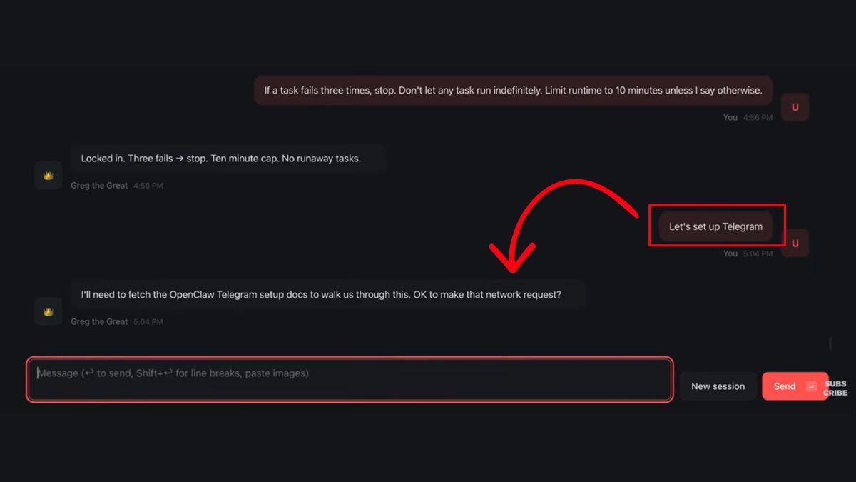 Hướng Dẫn Cách Sử Dụng OpenClaw- Kết nối telegram bước 1.1