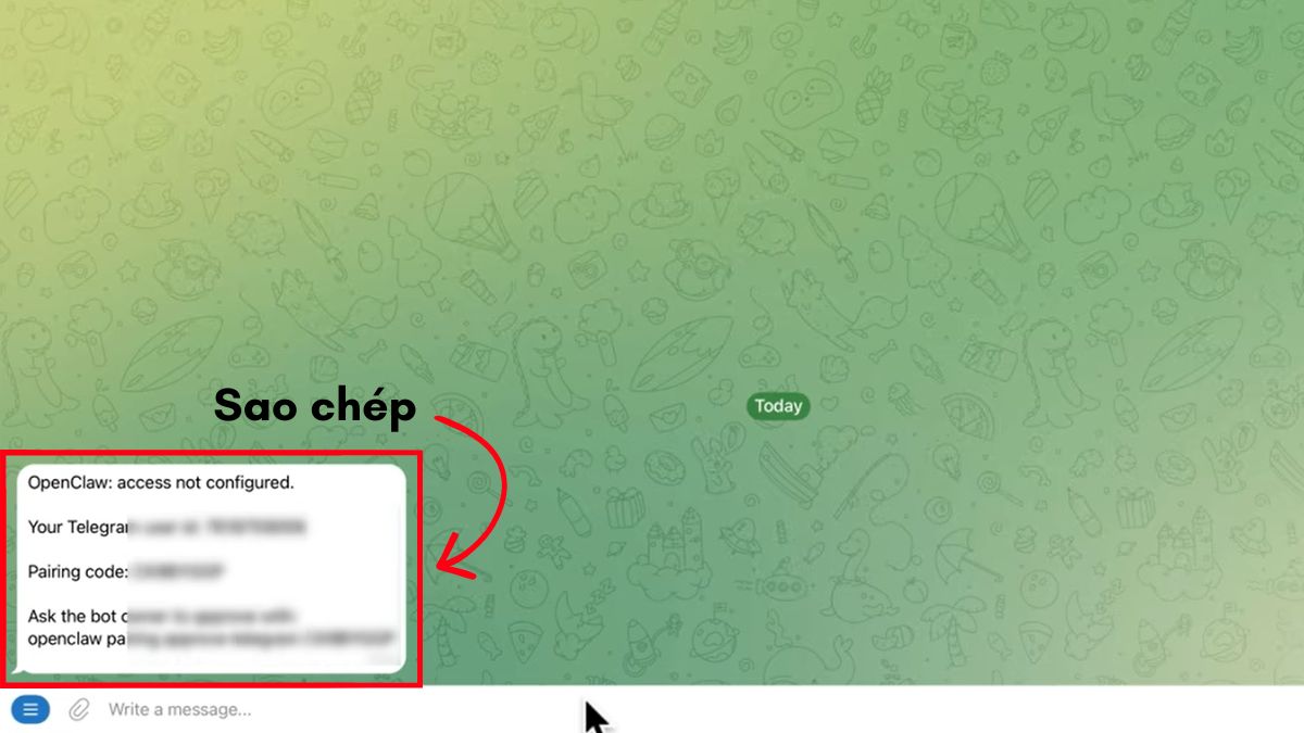 Hướng Dẫn Cách Sử Dụng OpenClaw- Kết nối telegram bước 6