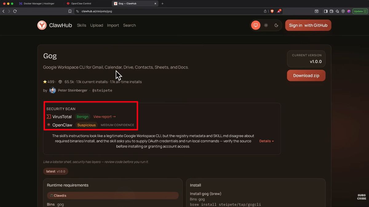 Hướng Dẫn Cách Sử Dụng OpenClaw- Cài đặt kỹ năng đầu tiên quét bảo mật