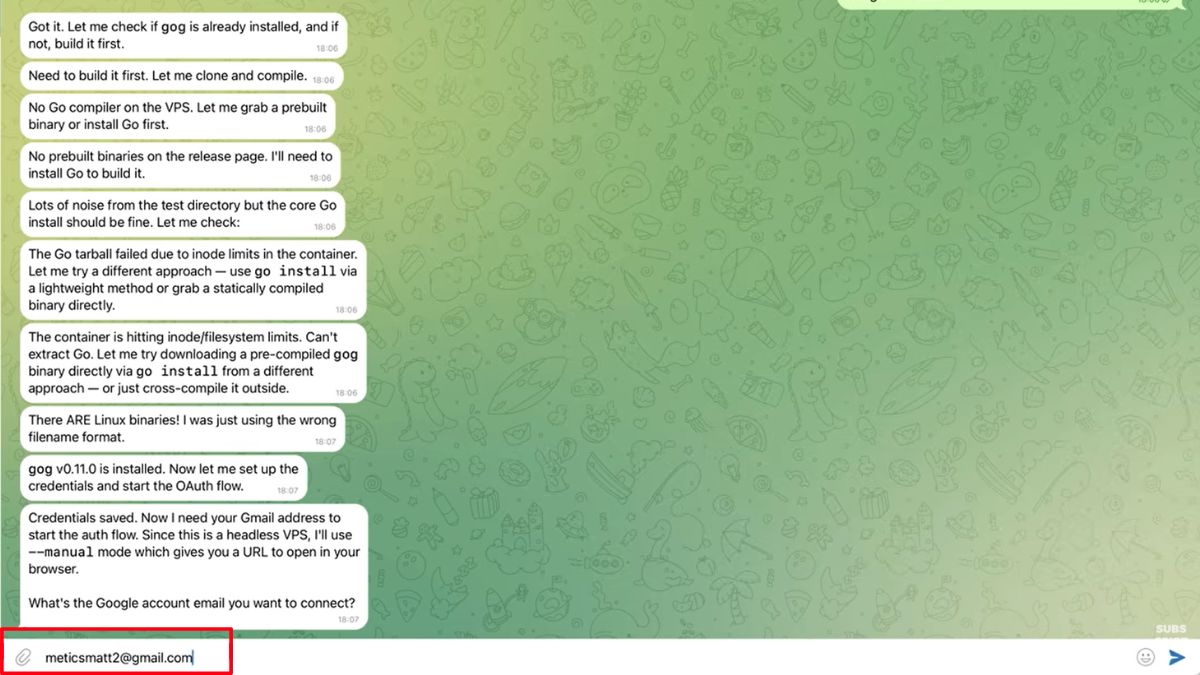 Hướng Dẫn Cách Sử Dụng OpenClaw- Cài đặt kỹ năng GOG bước 5.2