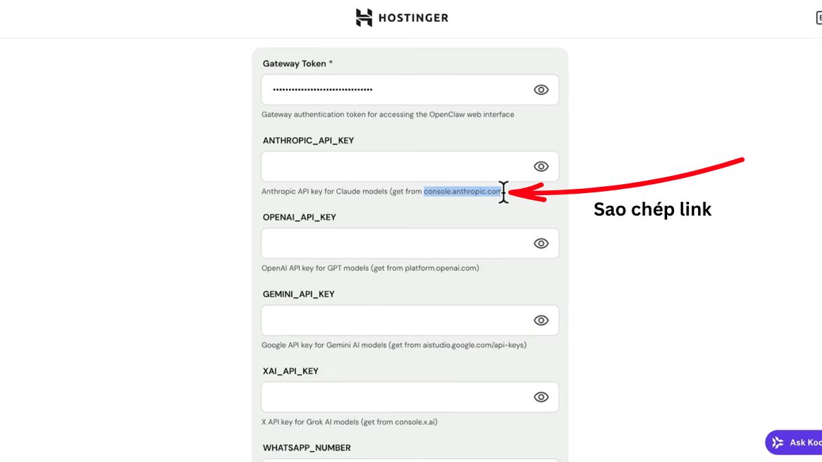 Cách Cài Đặt OpenClaw bước 2.2