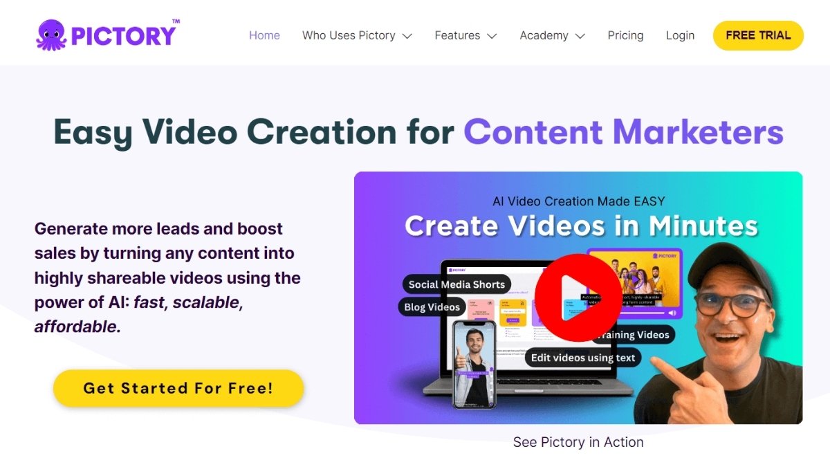 Công Cụ Tạo Video Giới Thiệu Sản Phẩm Bằng AI- Pictory