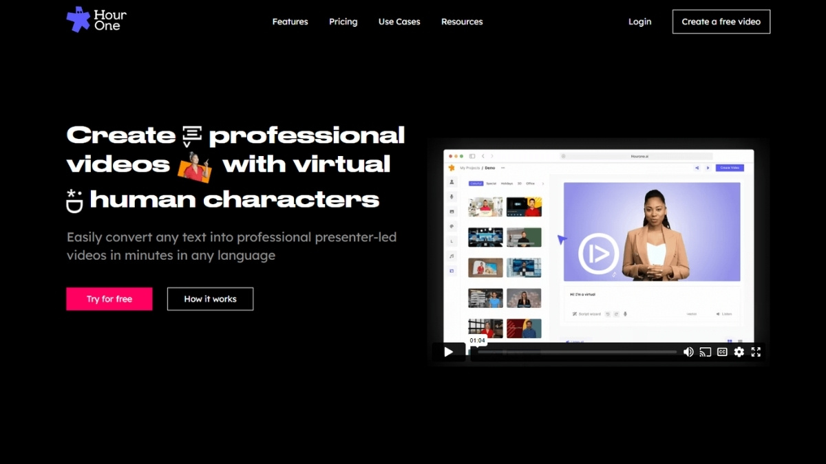 Công Cụ Tạo Video Giới Thiệu Sản Phẩm Bằng AI- Hour One