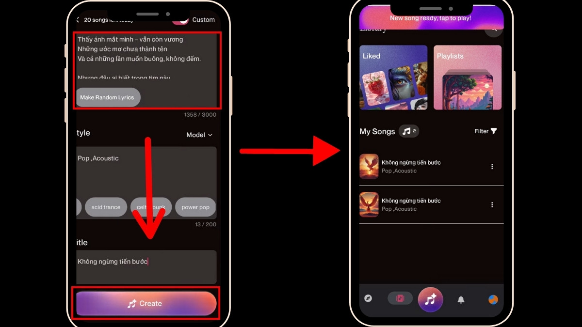 Hướng Dẫn Cách Tạo Video Nhạc Bằng AI Trên Điện Thoại bước 1.1