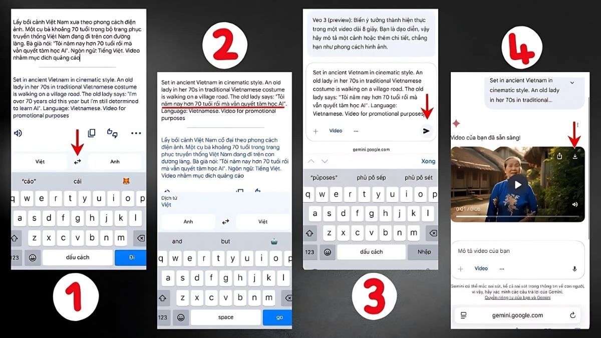 Hướng Dẫn Cách Làm Video Quảng Cáo Bằng AI Miễn Phí Trên Điện Thoại bước 3