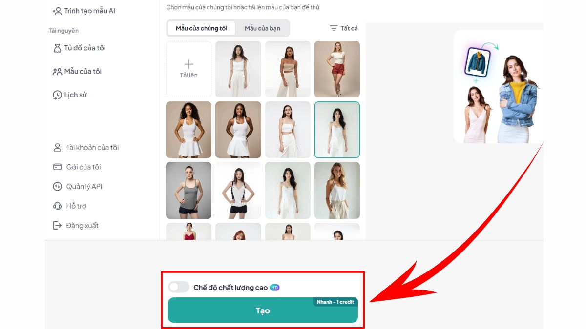Hướng Dẫn Cách Thử Áo Dài Tết Bằng AI bước 3.2