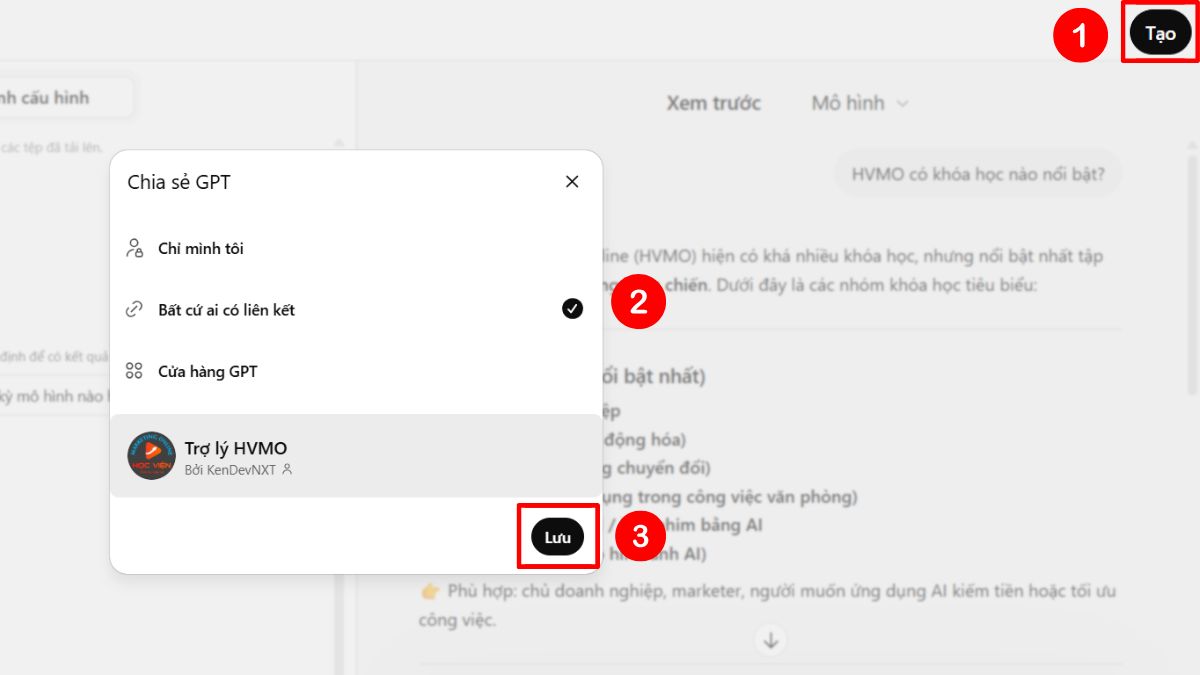 Hướng Dẫn Cách Tạo Chatbot Bằng ChatGPT buổi 6