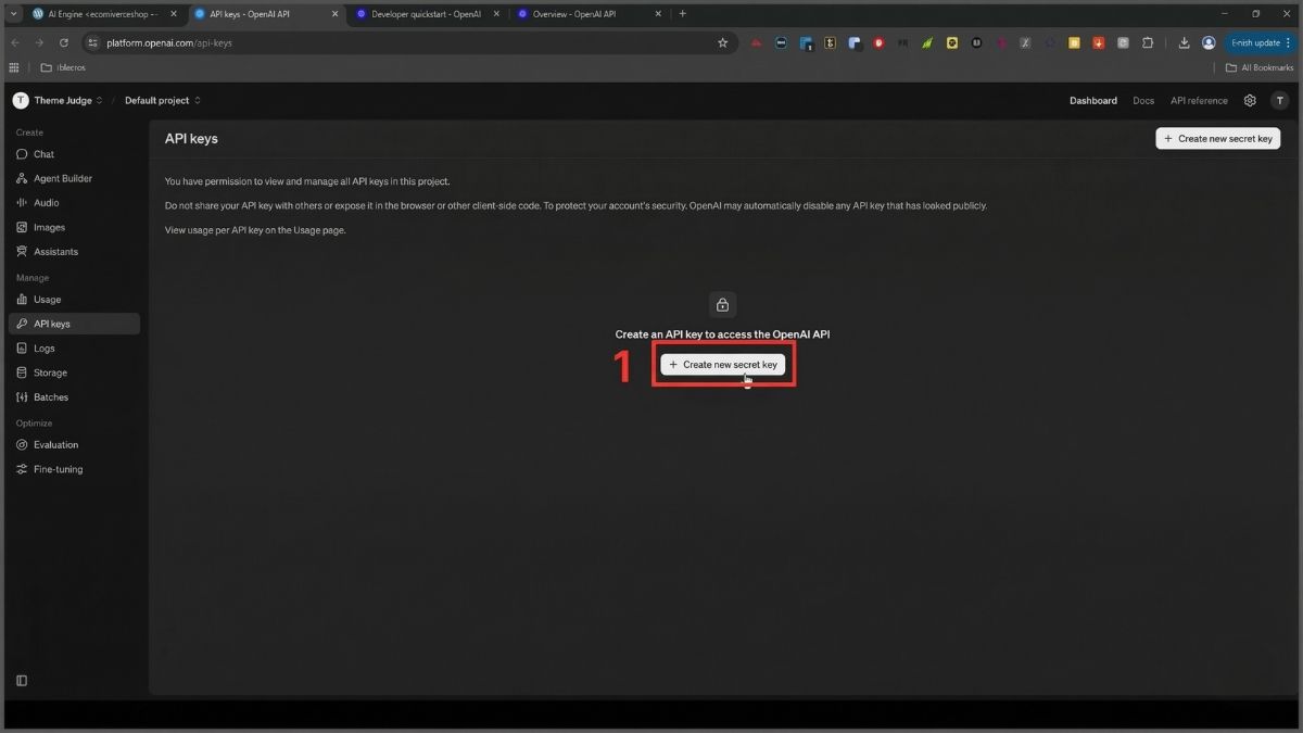 Cách Tạo Chatbot Trên ChatGPT Thông Qua API bước 1.1