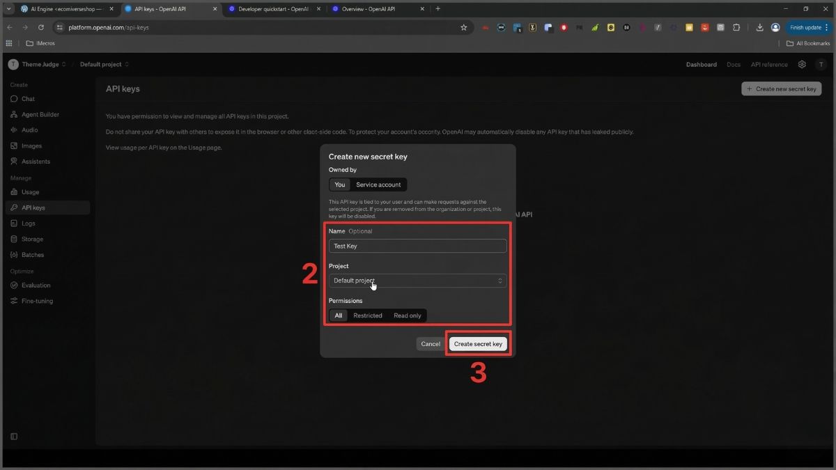 Cách Tạo Chatbot Trên ChatGPT Thông Qua API bước 1.2