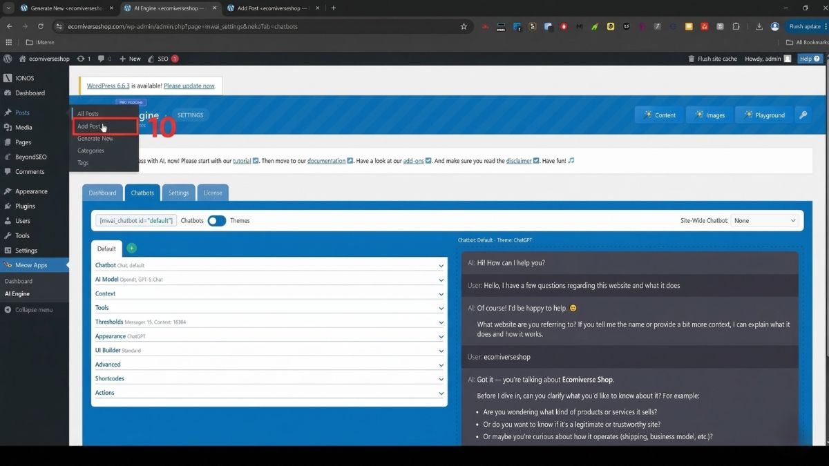 Cách Tạo Chatbot Trên ChatGPT Thông Qua API bước 4.1