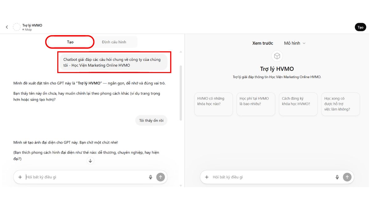 Hướng Dẫn Cách Tạo Chatbot Bằng ChatGPT buổi 2