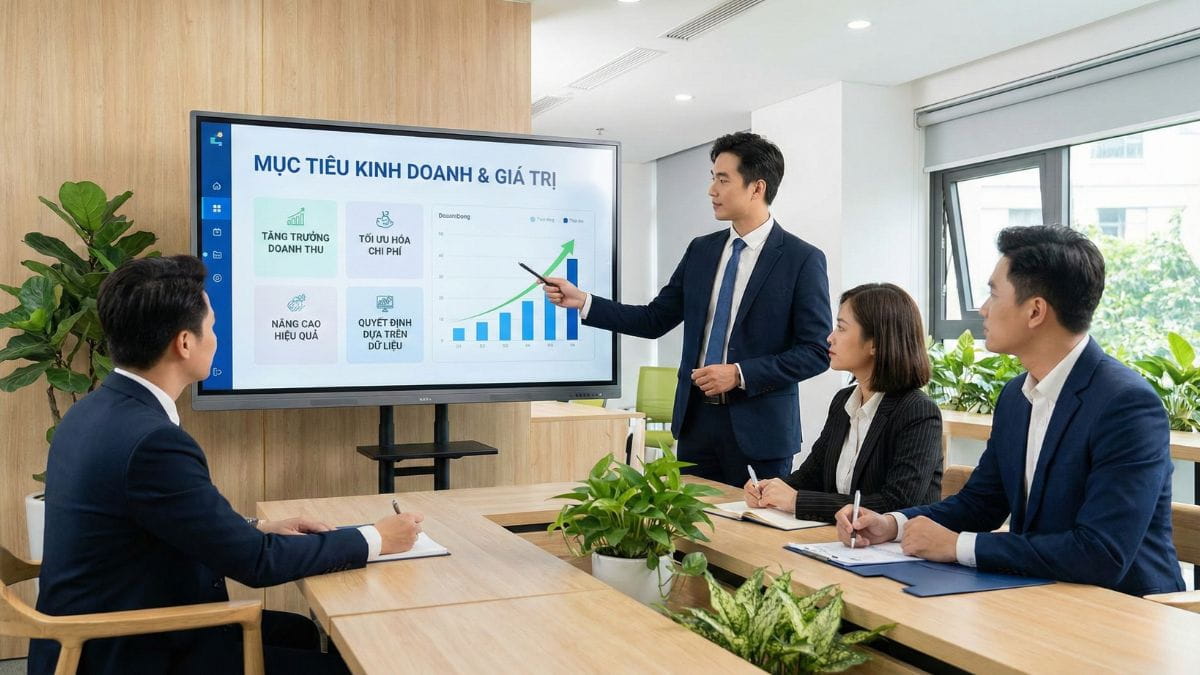 Các Trụ Cột Cốt Lõi Của Chiến Lược AI Trong Doanh Nghiệp- Mục tiêu kinh doanh và giá trị mang lại