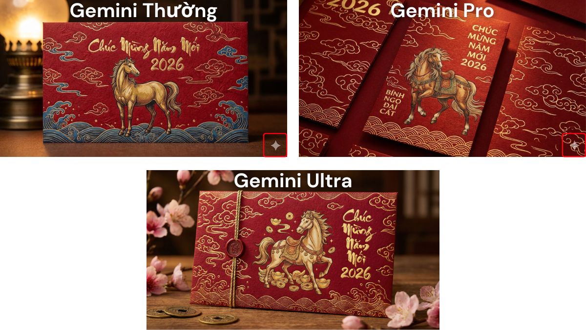 So Sánh Phiên Bản Gemini AI Thường/ Pro/Ultra