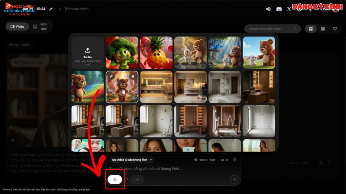 Hướng Dẫn Tạo Video Bằng AI Miễn Phí Trên Máy Tính Với Google Veo 3 bước 2 cách 2.1
